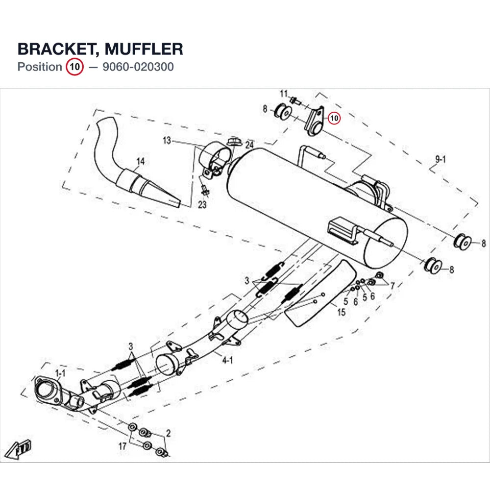 BRACKET, MUFFLER product image
