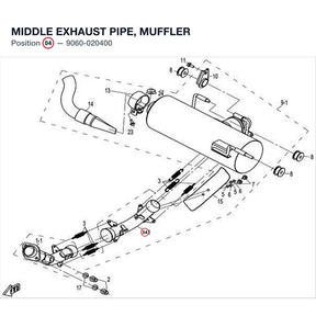 MIDDLE EXHAUST PIPE, MUFFLER product image