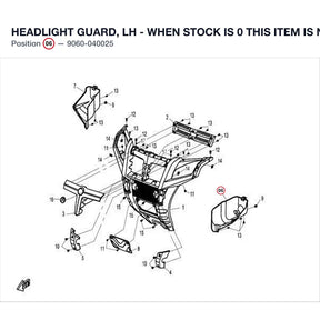 HEADLIGHT GUARD, LH - WHEN STOCK IS 0 THIS ITEM IS NO LONGER AVAILABLE product image