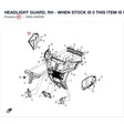 HEADLIGHT GUARD, RH - WHEN STOCK IS 0 THIS ITEM IS NO LONGER AVAILABLE product image