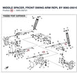 MIDDLE SPACER, FRONT SWING ARM REPL BY 9060-050101-00002 product image