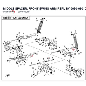 MIDDLE SPACER, FRONT SWING ARM REPL BY 9060-050101-00002 product image