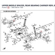 UPPER MIDDLE SPACER, REAR BEARING CARRIER REPL BY 9060-060701-10001 product image