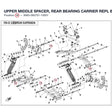 UPPER MIDDLE SPACER, REAR BEARING CARRIER REPL BY 9060-060701-10002 product image