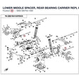 LOWER MIDDLE SPACER, REAR BEARING CARRIER REPL BY 9060-060702-10001 product image