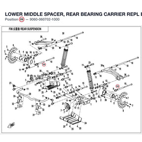 LOWER MIDDLE SPACER, REAR BEARING CARRIER REPL BY 9060-060702-10001 product image