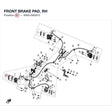 FRONT BRAKE PAD, RH product image