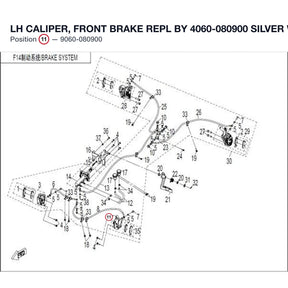 LH CALIPER, FRONT BRAKE REPL BY 4060-080900 product image