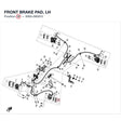 FRONT BRAKE PAD, LH product image