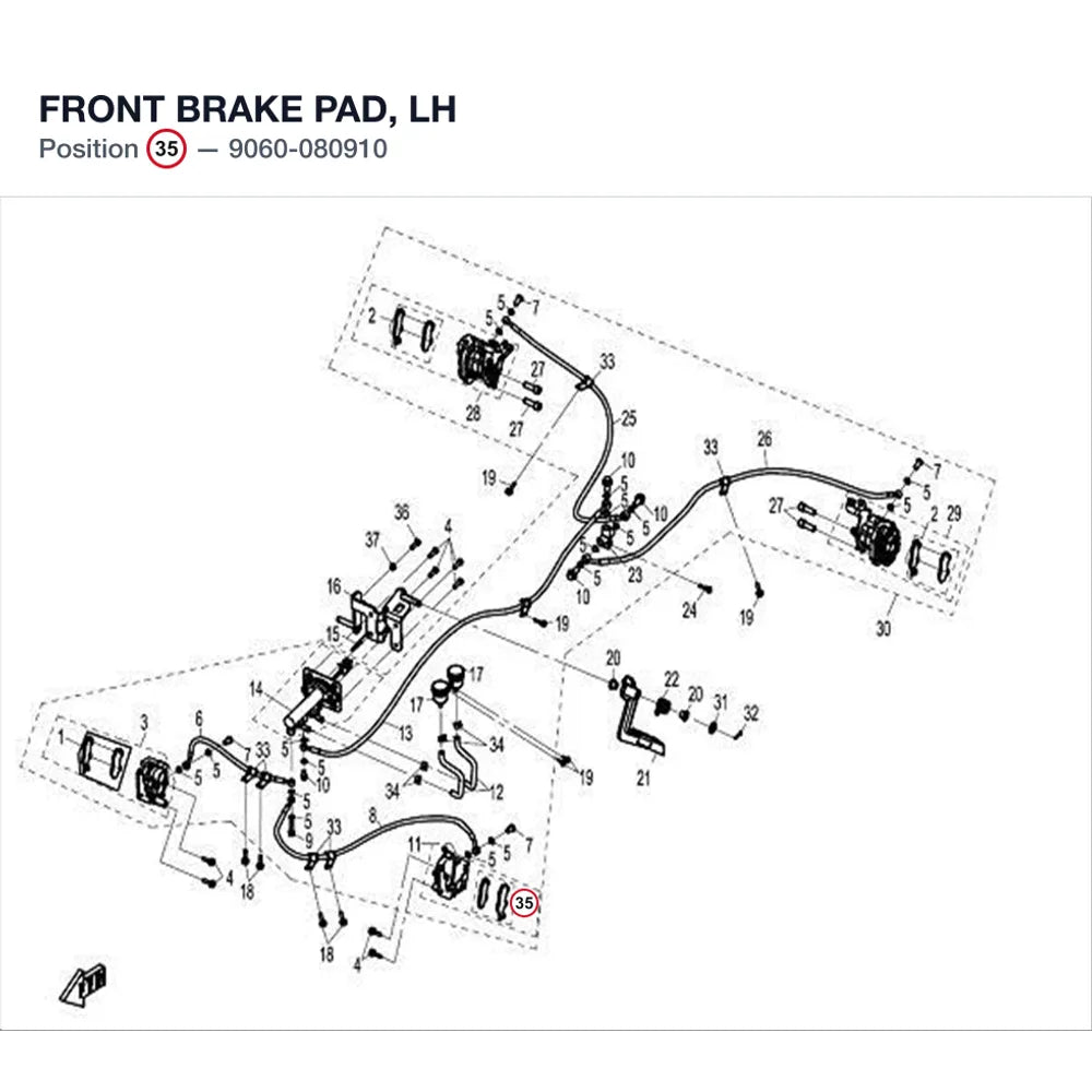 FRONT BRAKE PAD, LH product image
