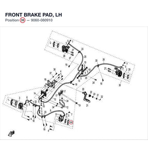 FRONT BRAKE PAD, LH product image