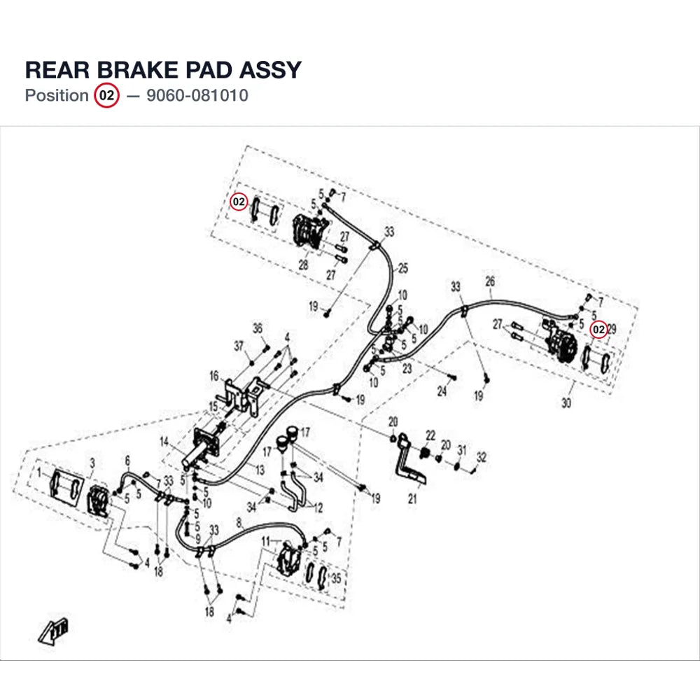 REAR BRAKE PAD ASSY product image