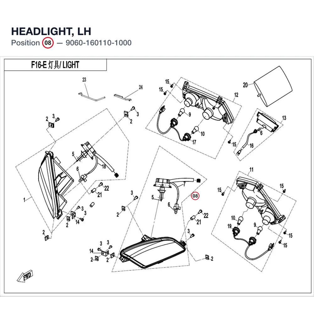 HEADLIGHT, LH product image