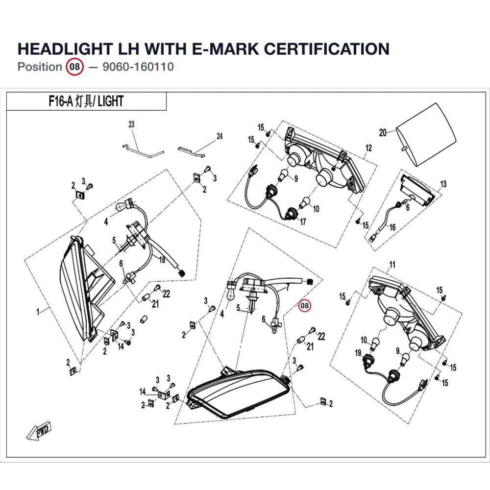 HEADLIGHT LH product image