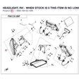 HEADLIGHT, RH - WHEN STOCK IS 0 THIS ITEM IS NO LONGER AVAILABLE product image