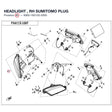 HEADLIGHT , RH product image