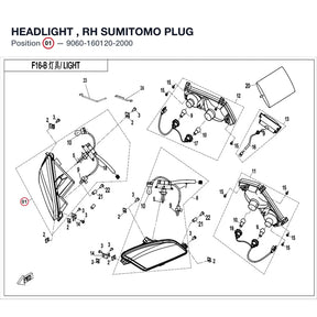 HEADLIGHT , RH product image