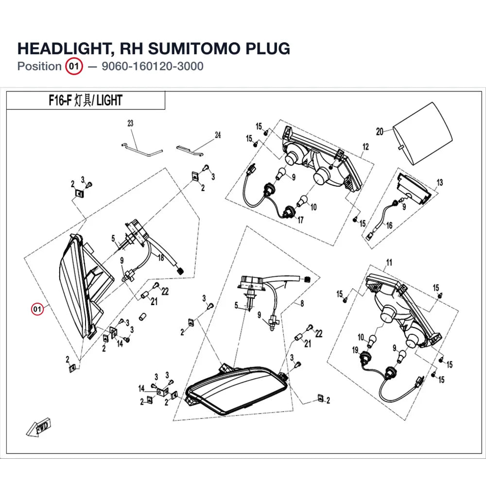 HEADLIGHT, RH product image