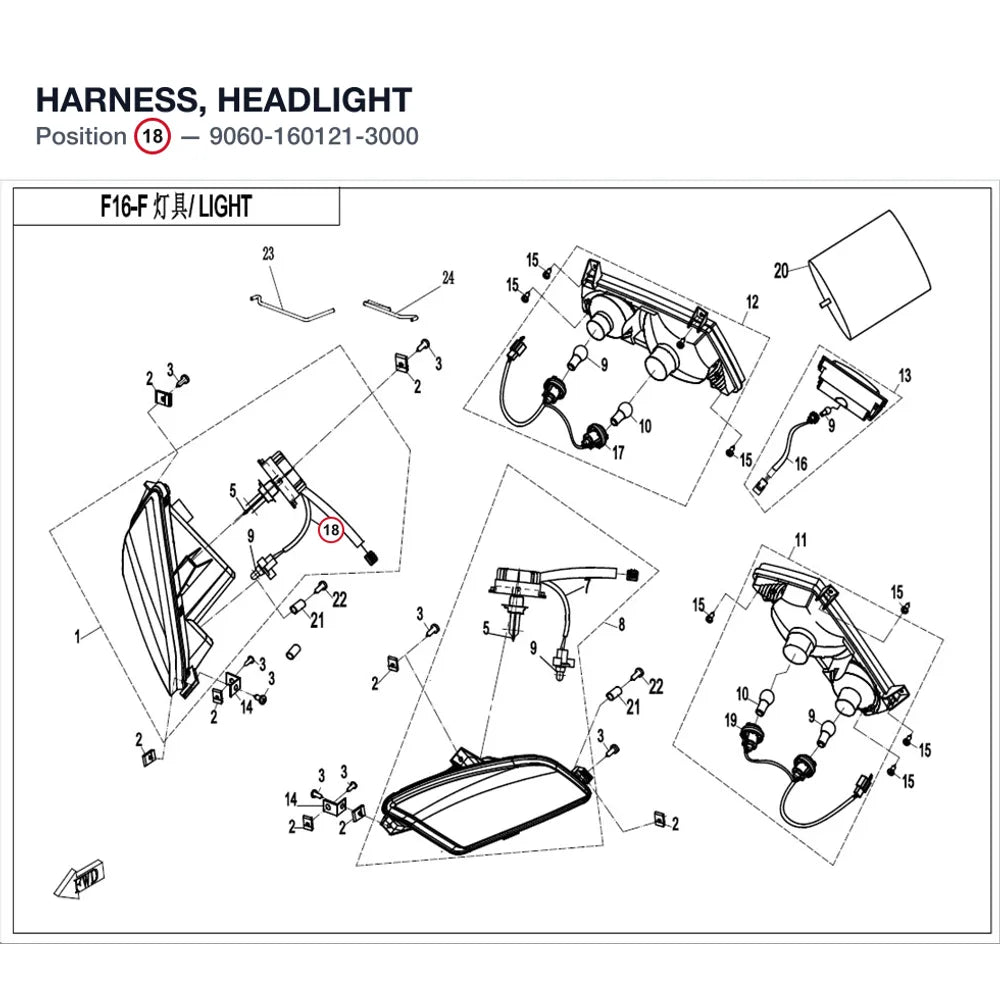 HARNESS, HEADLIGHT product image
