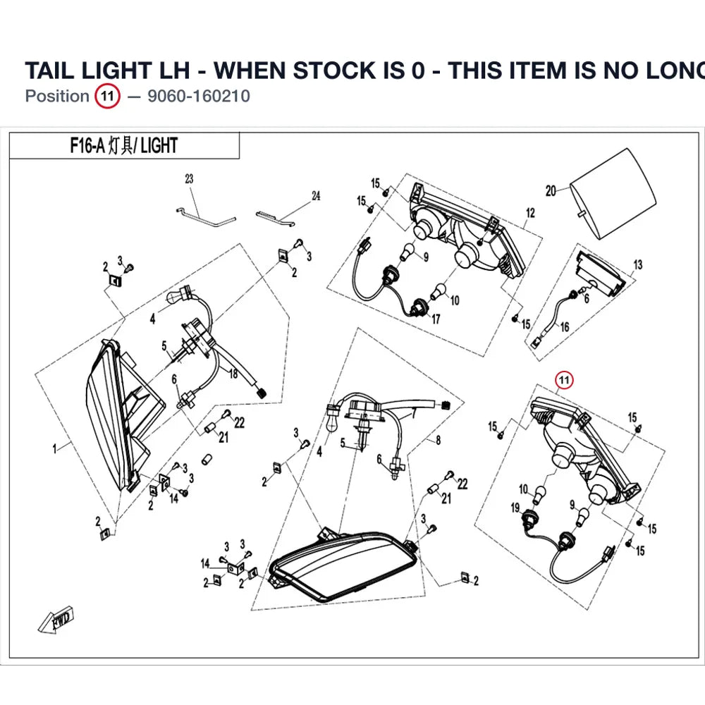 TAIL LIGHT LH product image