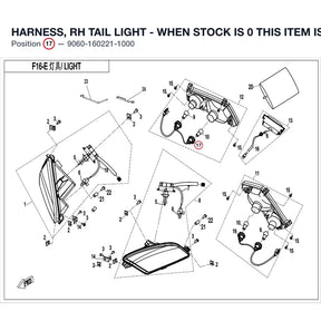 HARNESS, RH TAIL LIGHT - WHEN STOCK IS 0 THIS ITEM IS NO LONGER AVAILABLE product image