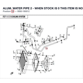 ALUM. WATER PIPE 2 - WHEN STOCK IS 0 THIS ITEM IS NO LONGER AVAILABLE product image
