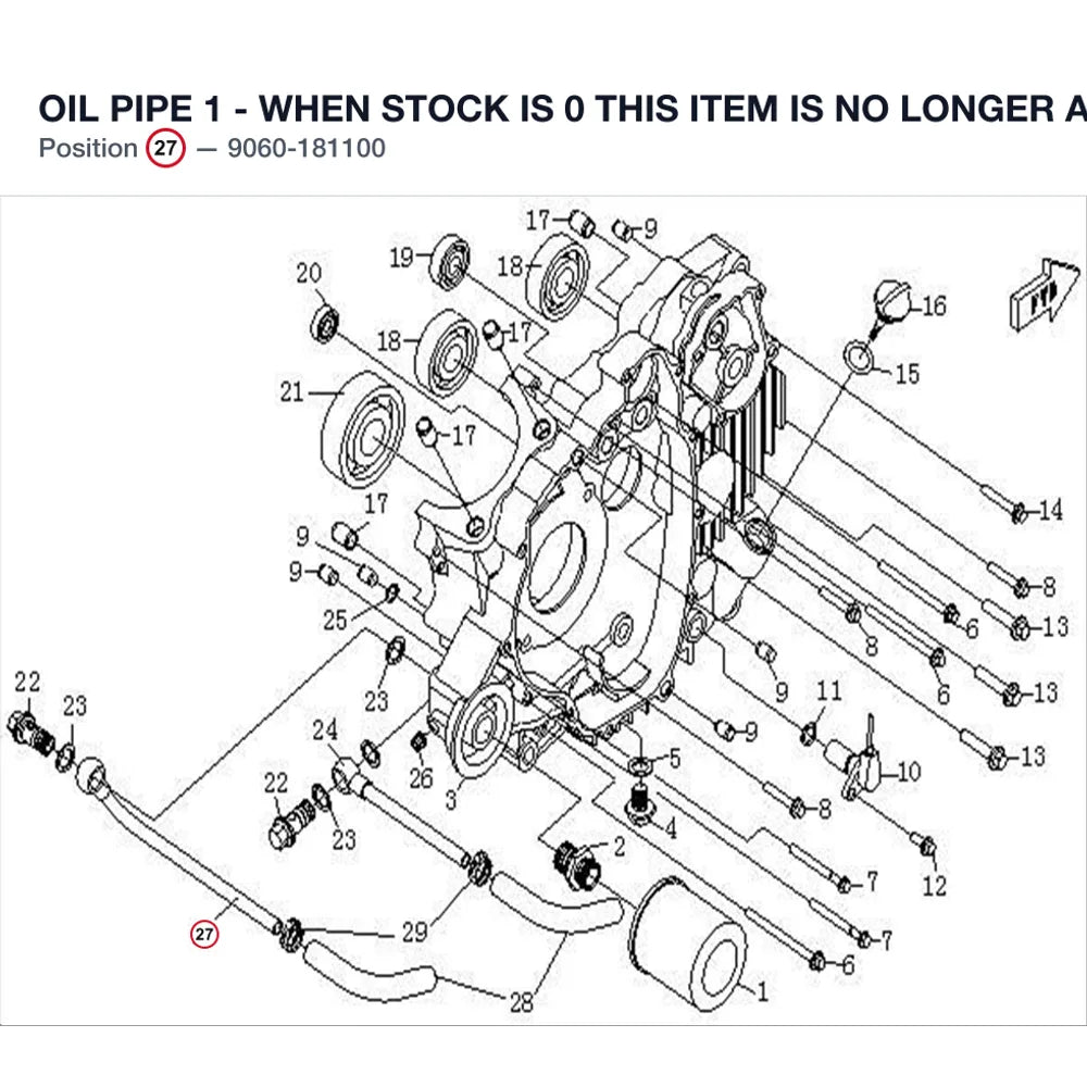 OIL PIPE 1 - WHEN STOCK IS 0 THIS ITEM IS NO LONGER AVAILABLE product image