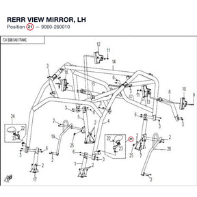 RERR VIEW MIRROR, LH product image