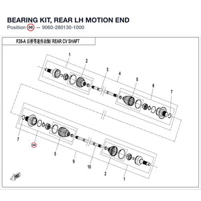 BEARING KIT, REAR LH MOTION END product image