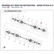 BEARING KIT, REAR RH MOTION END - WHEN STOCK IS 0 THIS ITEM IS NO LONGER AVAILABLE product image