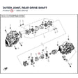 OUTER JOINT, REAR DRIVE SHAFT product image