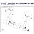 SEAT BELT, PASSENGER - INTERCHANGEABLE WITH 9060-341000 product image