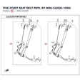 FIVE-POINT SEAT BELT REPL BY 9060-342000-10000 product image