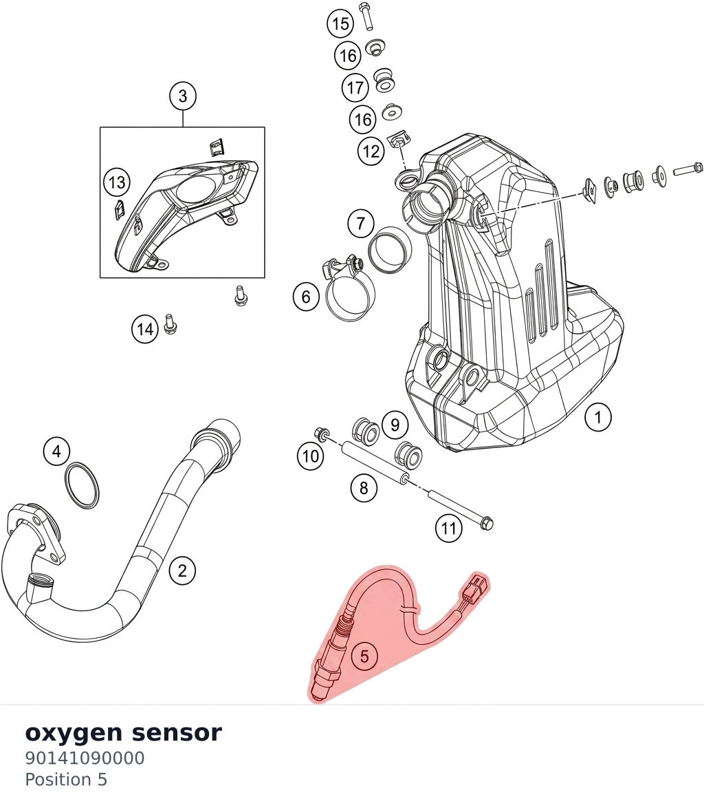Diagram preview: oxygen sensor (90141090000)