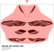 Diagram preview: DECAL KIT DUKE 250 (91208099000)