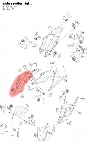 Diagram preview: side spoiler right (61708A51044)