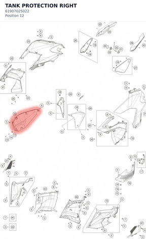 Diagram preview: TANK PROTECTION RIGHT (61907025022)