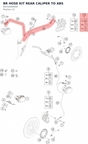 Diagram preview: BR HOSE KIT REAR CALIPER TO ABS (94142004044)