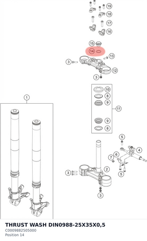 Diagram preview: THRUST WASH DIN0988-25X35X0,5 (C0009882505000)
