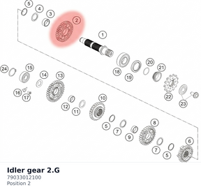 Diagram preview: Idler gear 2.G (79033012100)