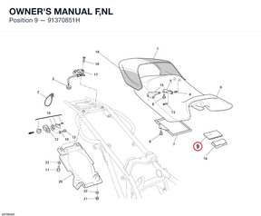 OWNER'S MANUAL F,NL 91370851H diagram position