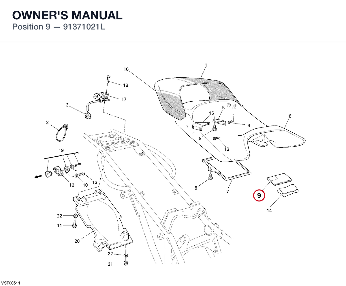 OWNER'S MANUAL 91371021L diagram position