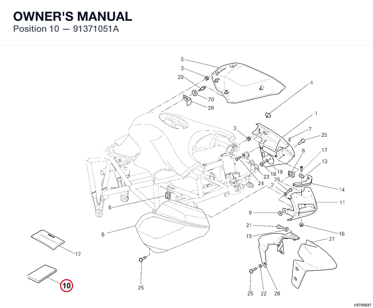 OWNER'S MANUAL 91371051A diagram position