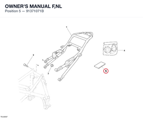 OWNER'S MANUAL F,NL 91371071B diagram position