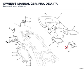 OWNER'S MANUAL GBR, FRA, DEU, ITA 91371111A diagram position