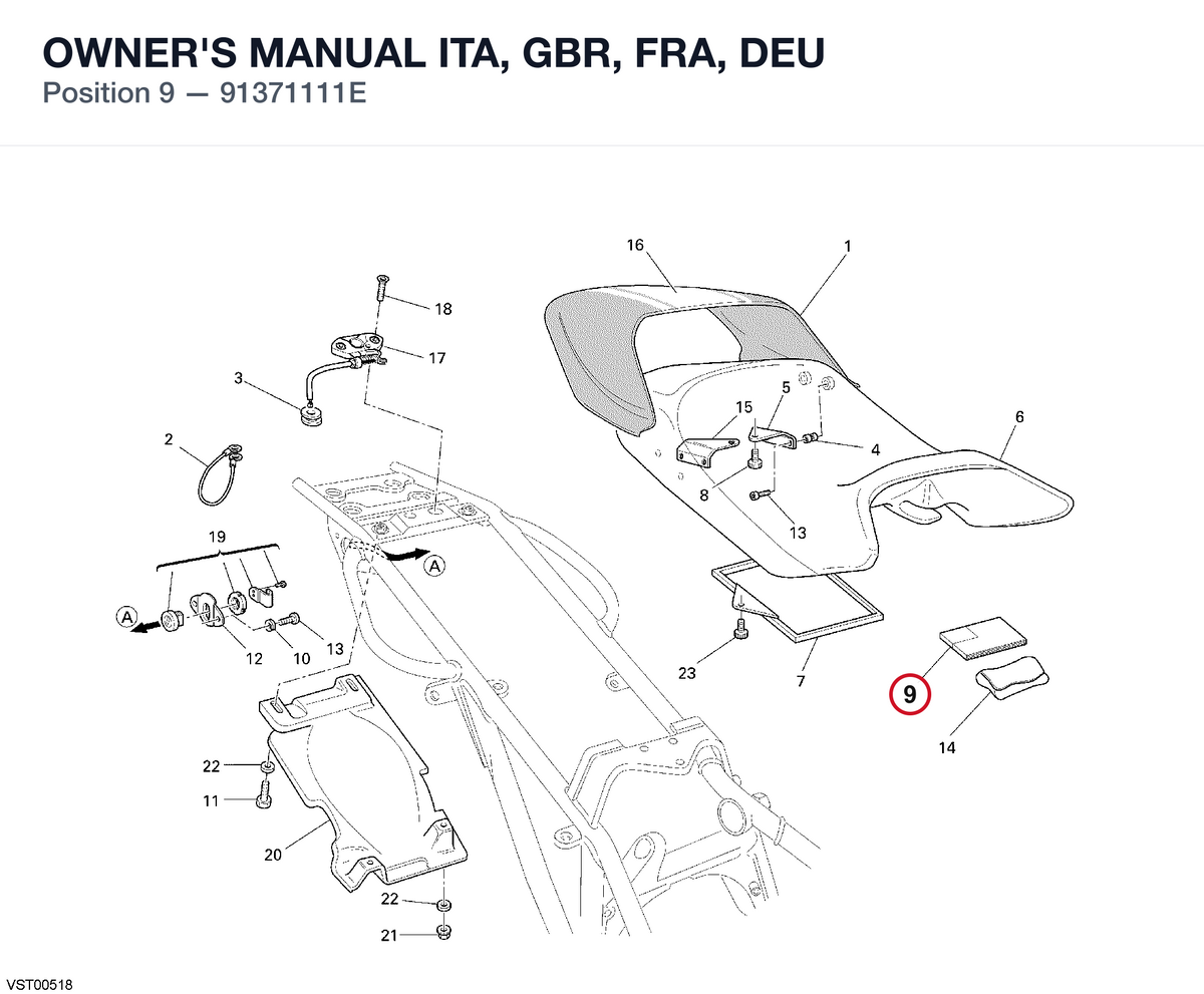 OWNER'S MANUAL ITA, GBR, FRA, DEU 91371111E diagram position