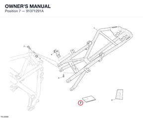 OWNER'S MANUAL 91371291A diagram position