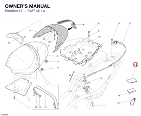 OWNER'S MANUAL 91371311A diagram position