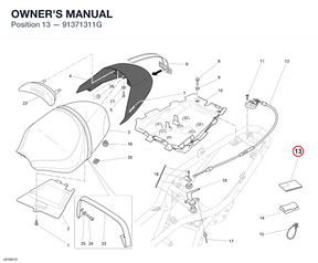OWNER'S MANUAL 91371311G diagram position