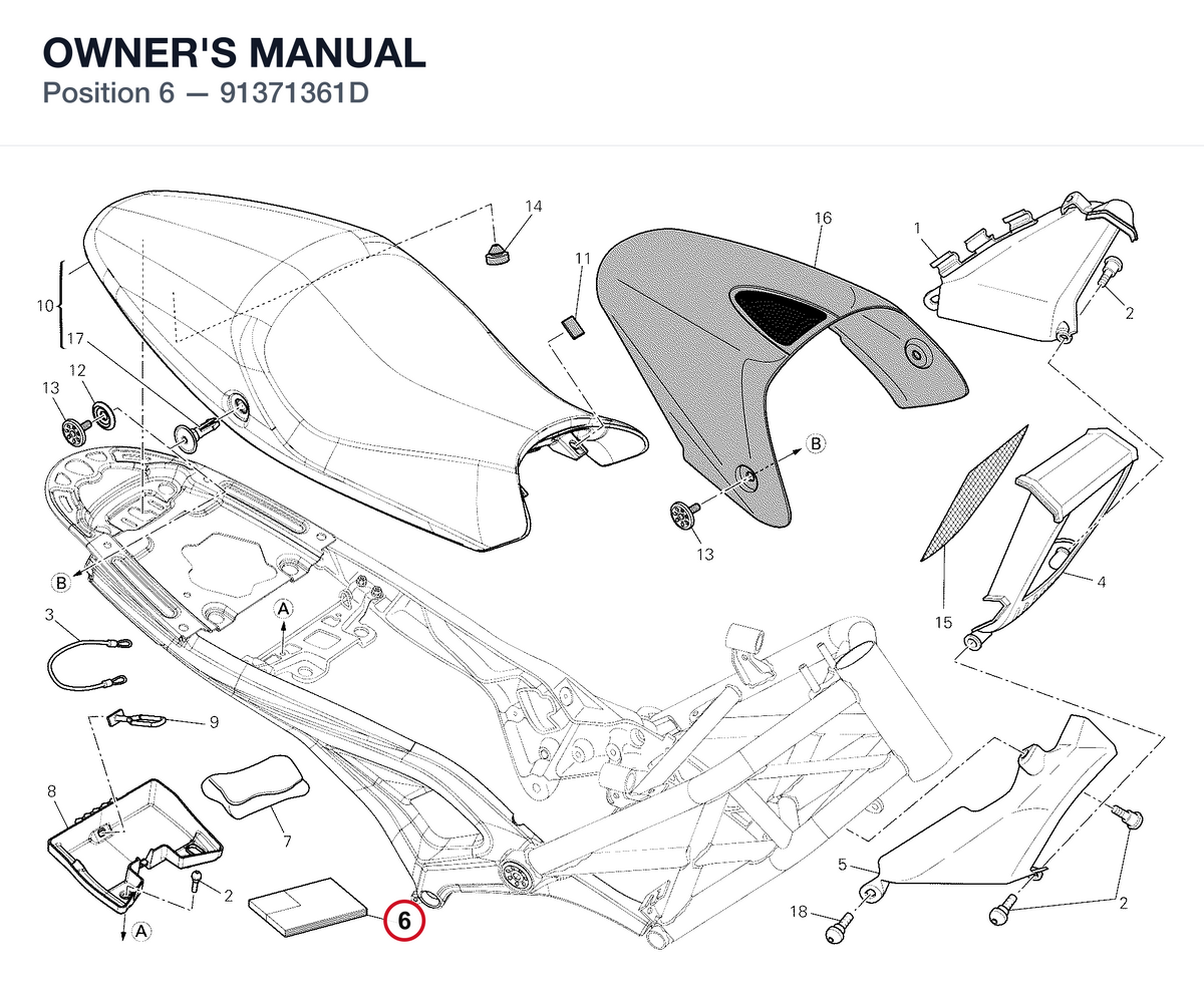 OWNER'S MANUAL 91371361D diagram position
